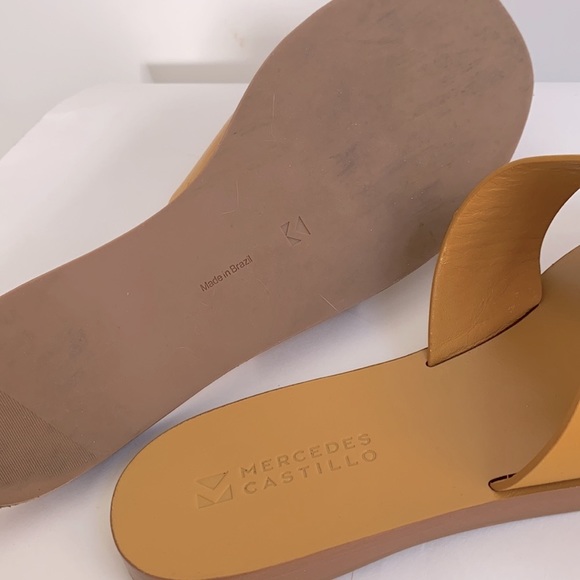 Mercedes Castillo Amelea flat sandal in Mustard - Picture 3 of 9